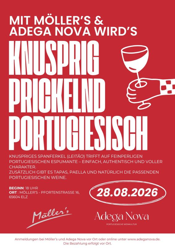 Knusprig Prickelnd Portugiesisch am 28. August Knusprig Prickelnd Portugiesisch am 28. August